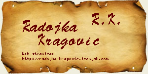 Radojka Kragović vizit kartica
